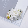 Foreign trade European and American style simulation flowers rose hair combed silver hair accessories Ms. Thailand Ms. Ms.