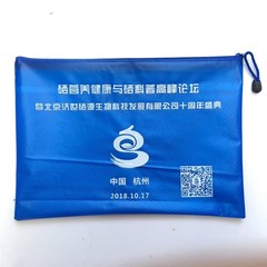 A4 file bag PVC clip mesh double-layer mesh zipper bag student office stationery bag information bag color