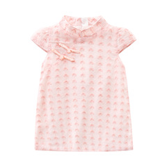 New 2024 Children's Cheongsam Summer Thin Women and Girls' Cheongsam Dress Baby Girls' Infant Dress Fashion Chinese Style Princess Dress