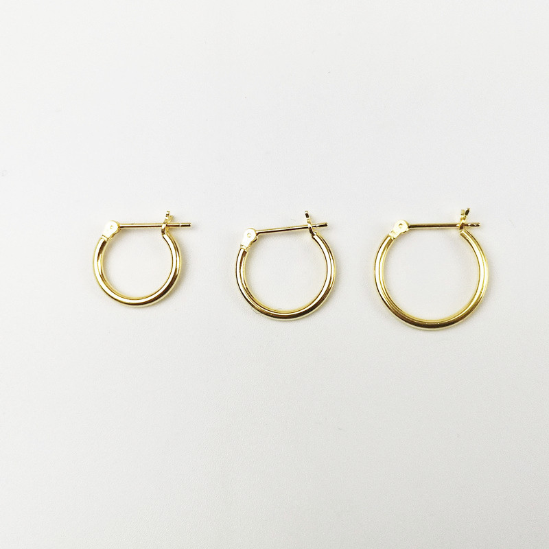 Plating Design 1 Pair 925 Sterling Silver U-Shaped Solid Color Earrings