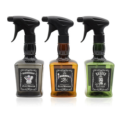 复古欧美油头喷壶美发喷水壶喷雾瓶理发店发型师专用喷壶手压细雾|ms