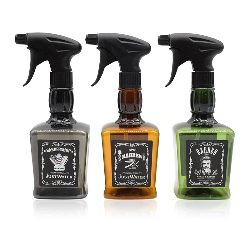 复古欧美油头喷壶美发喷水壶喷雾瓶理发店发型师专用喷壶手压细雾|ms