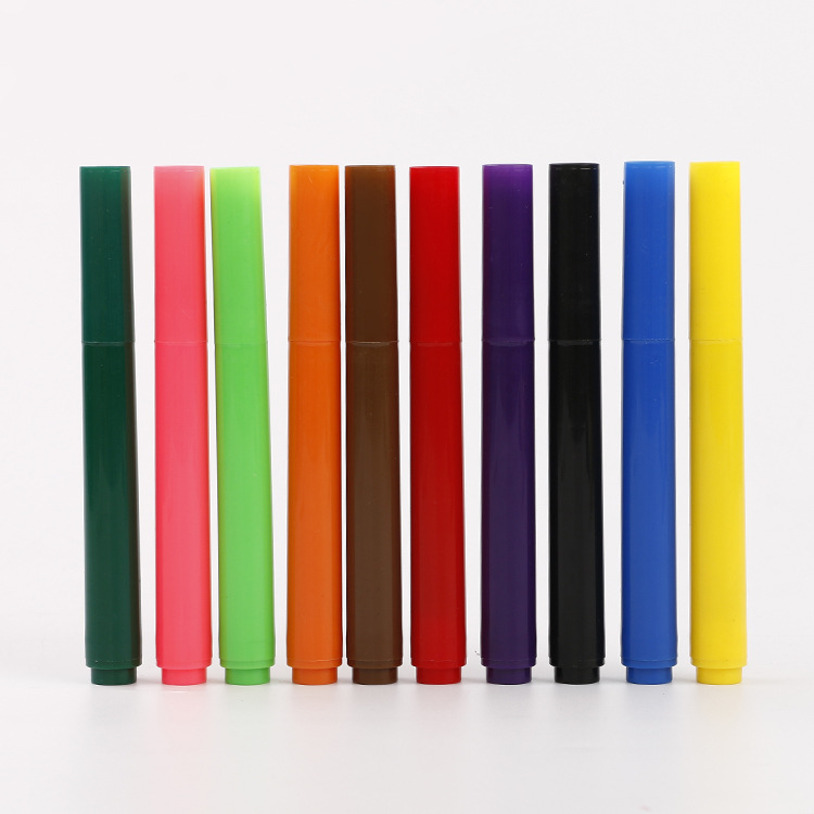 廠家直銷12色可洗圓頭水彩筆兒童繪畫塗鴉水彩筆可批發定制logo