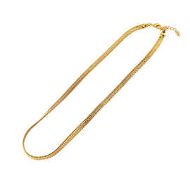 【56】外贸时尚铜镀金饰品 欧美ins复古软蛇骨编织链项链