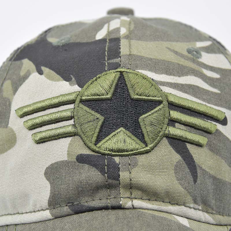 Hot selling hiking tactical baseball embroidered five pointed star camouflage cap, spring and autumn sun shading_voghion.com