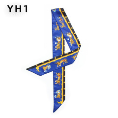 北歐小絲巾女春秋百搭細窄長條領巾圍巾腰帶飄帶包包裝飾ins絲帶