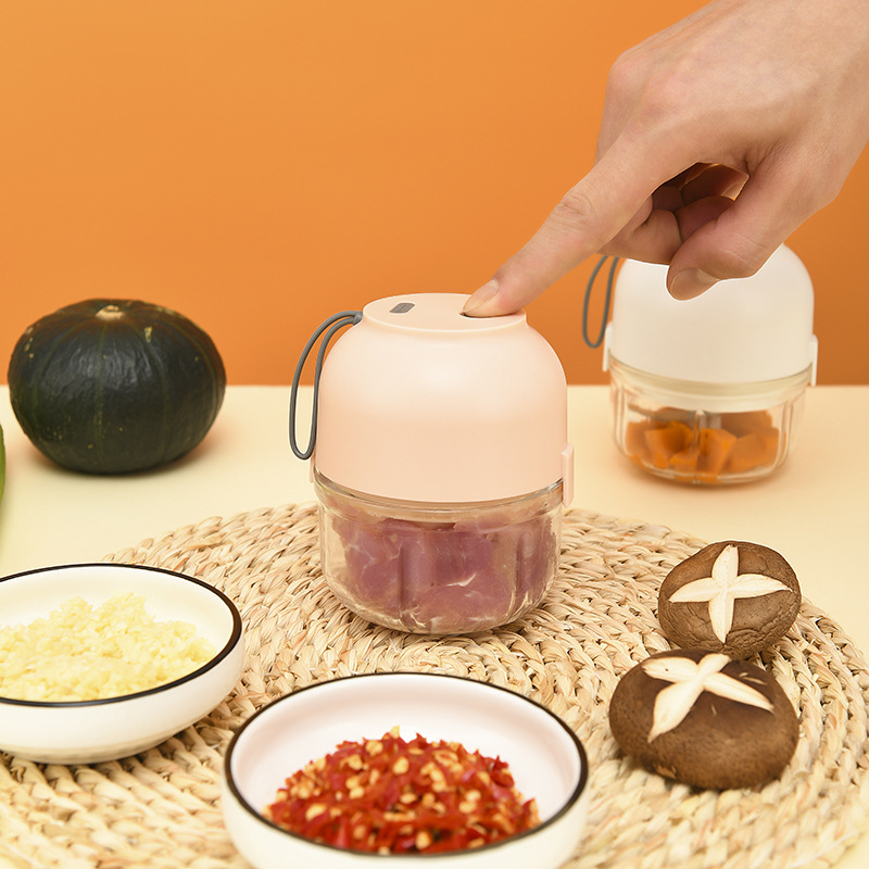 源头厂家便携式迷你家用电动蒜泥神器小型料理机打拉捣搅肉蒜蓉机|ms