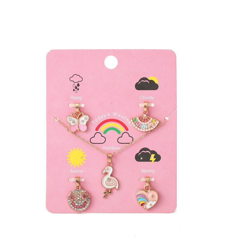 Cute Animal Alloy Enamel Rhinestones Girl's Necklace display picture 1