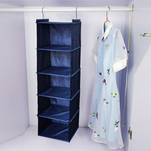 可水洗牛津布5层衣柜悬挂式收纳袋衣物内衣储物袋布艺收纳挂袋