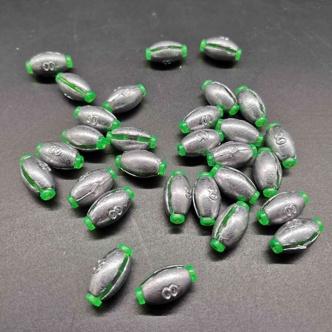 Colgante de plomo abierto de estilo japonés Pesca de plomo rápido Colgante de plomo de oliva Puente Balsa Pesca de roca Varilla Colgante de plomo Tongxin Plomo de tiro largo Al por mayor