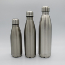不锈钢真空涂层保温瓶创意DIY户外双层可乐瓶可批发