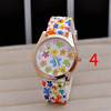 Fashionable silica gel watch, quartz hair band, flowered, boho style