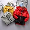 Autumn and winter Boy Pizex Plush European and American Fan CUHK children Color matching Cheaters Hooded coat