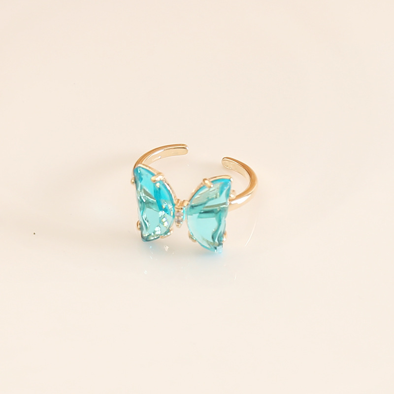 Fashion Multicolor Zircon Butterfly Ring display picture 9