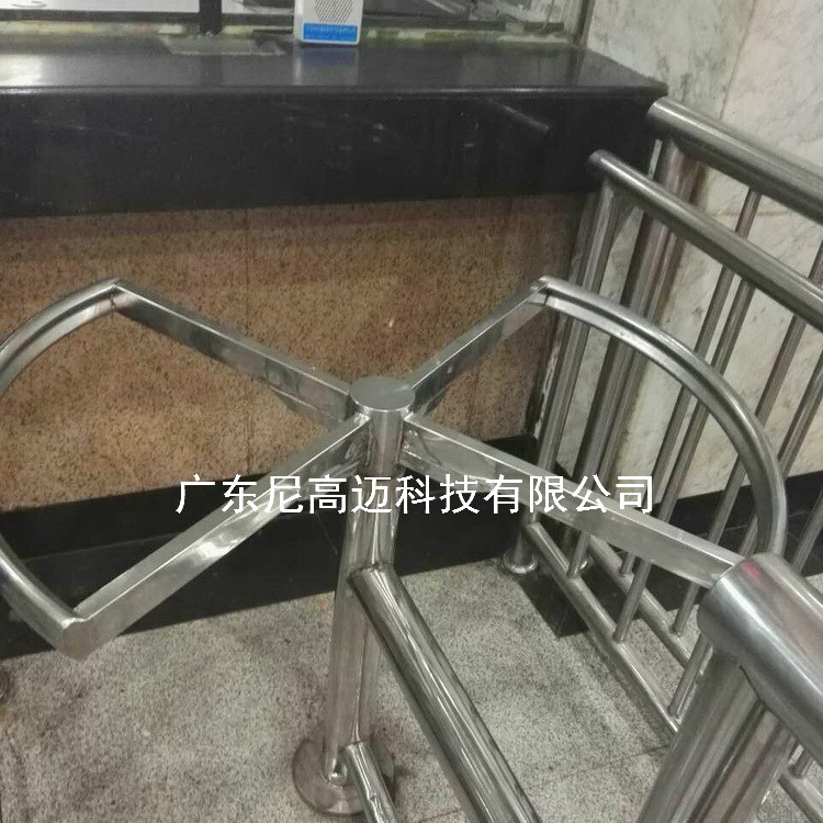 景区车站购票窗口排对一米高单向门防尾随扇形转闸不锈钢直线挡閘