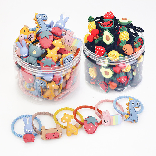 Hair tie for girls, rubber band hair accessories that don't damage hair, children's hair accessories set, baby hair accessories in a Korean style, hair accessories in a box
