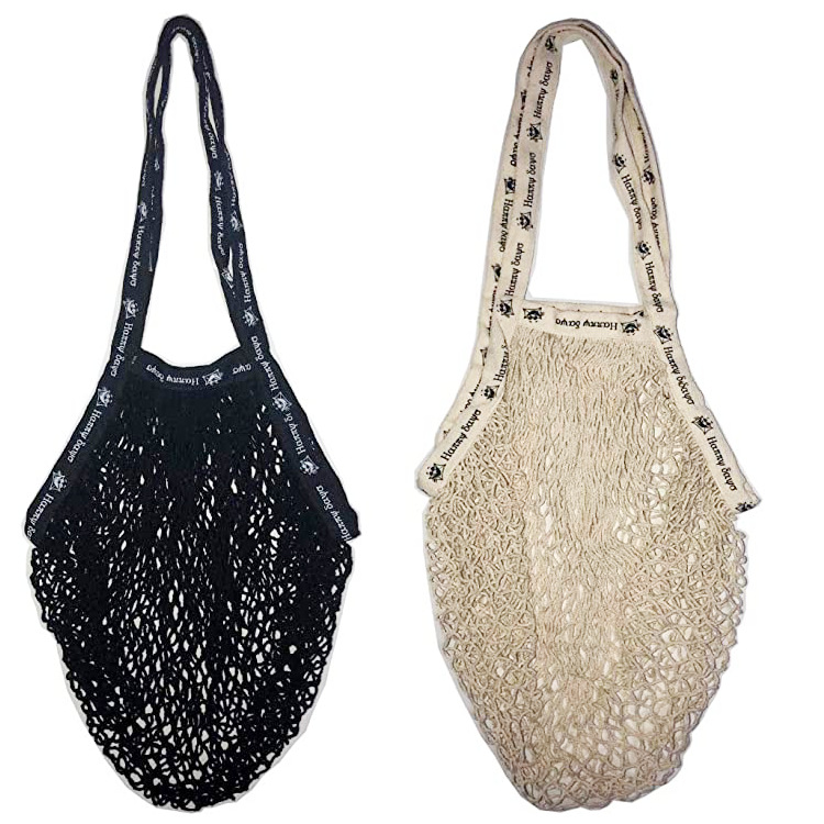 便携式网眼袋棉收纳袋购物手提袋水果收纳袋可水洗网眼兜BSCI工厂