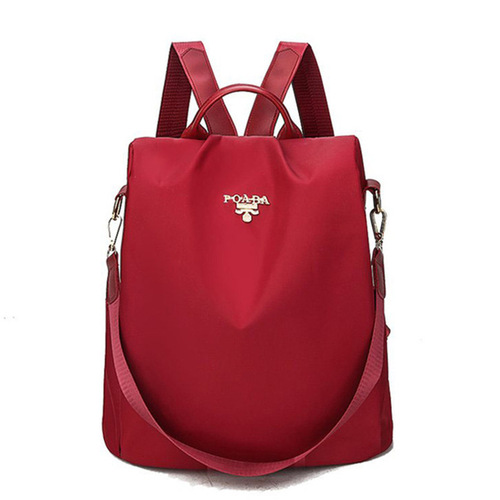 New Anti-theft Backpack Women's Large Capacity Oxford Cloth Backpack Fashion School Bag Retro Shoulder Bag Free Pendant