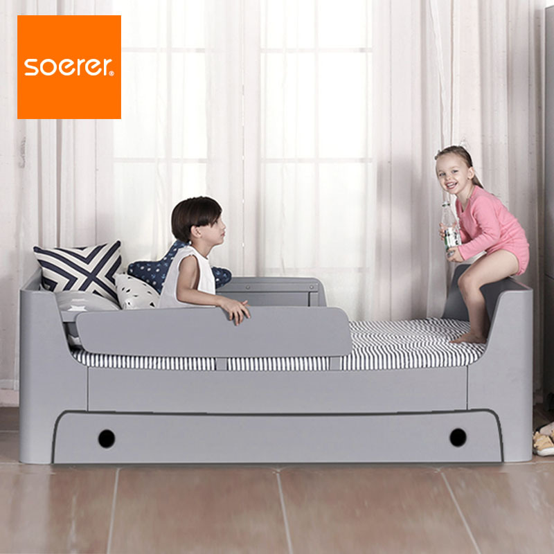 soerer施乐儿童单人床青少年床学生2米实木创意设计K1|ru