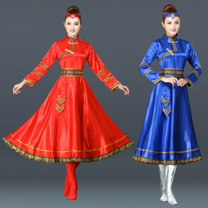 Chinese Folk Dance Dress Mongolian dance costumes Female Minority square dance costumes adult grassland dance Hongyan chopsticks dance