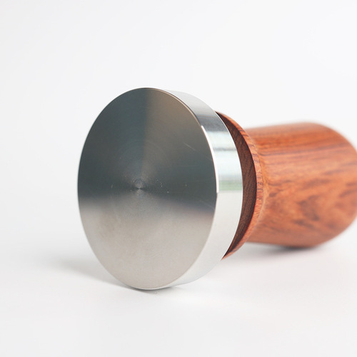 New espresso coffee powder press stainless steel solid press hammer 51/53/58mm push-type elastic powder cloth