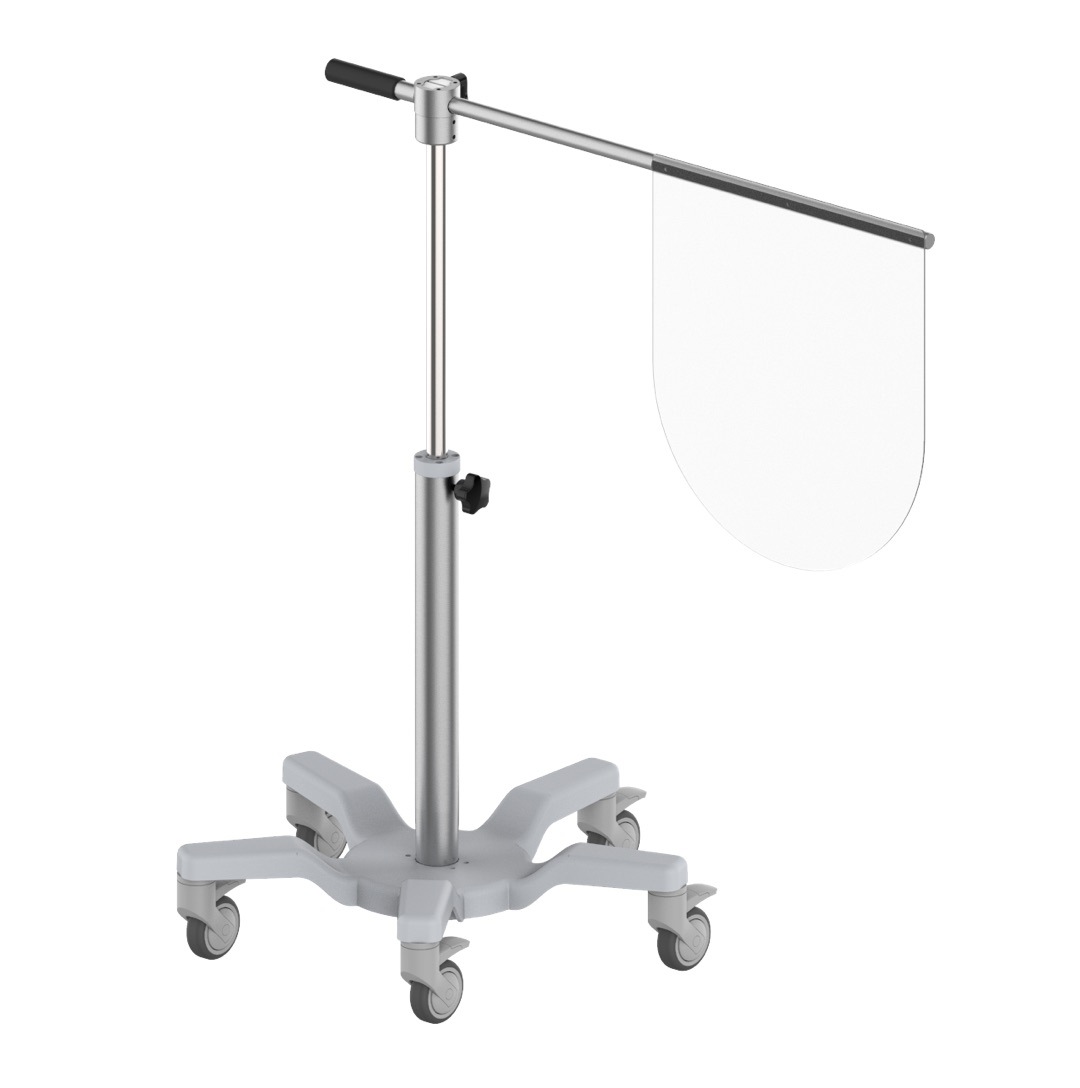 CORIOTN牙科挡板防病毒感染推车静音轮可以刹车小台车科室专用