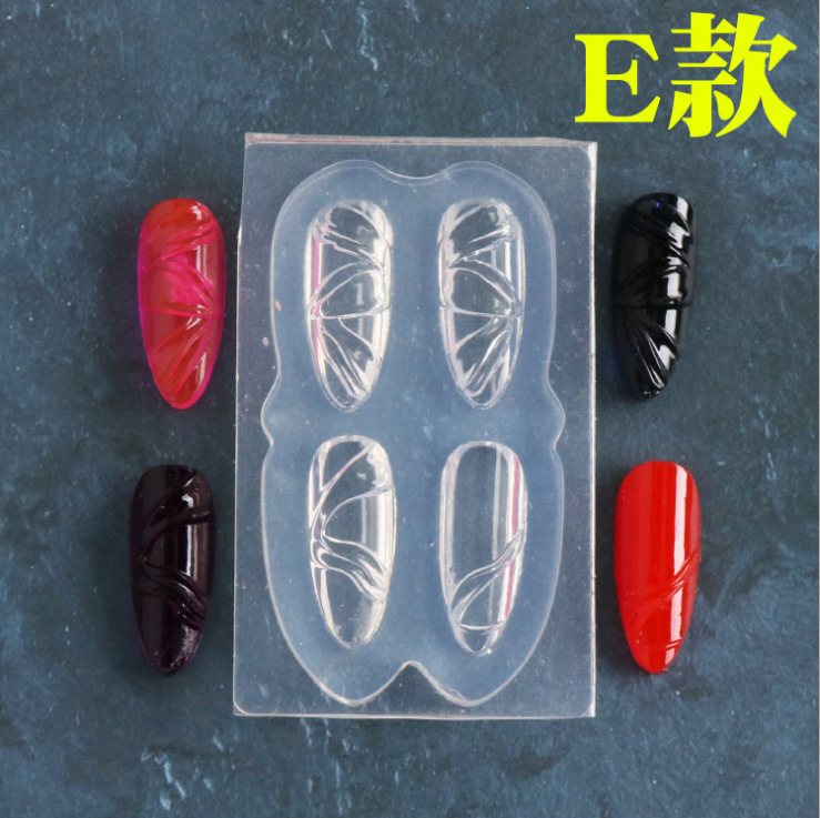 Manicure japonés estereoscópico mariposa tallado moldes de silicona dulces osos de uñas decoración pegamento de esmalte de uñas relleno de pegamento de fototerapia