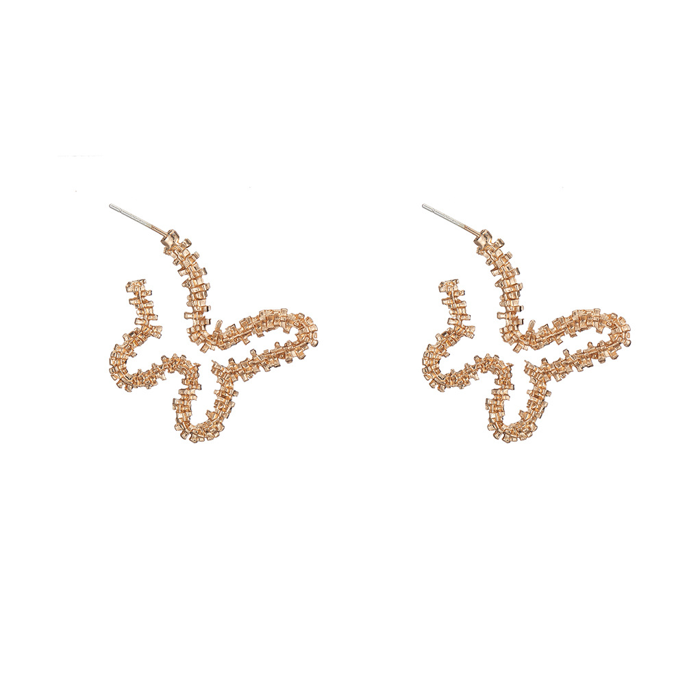 Hot Selling Simple Alloy Geometric Five-pointed Star Earrings Love Butterfly Earrings display picture 8