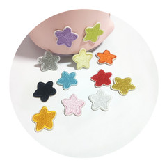 New Embroidered Multicolor Five-Pointed Star Fabric Patch Bag Notebook Shoes Decor Self-Adhesive Patch Decorations
