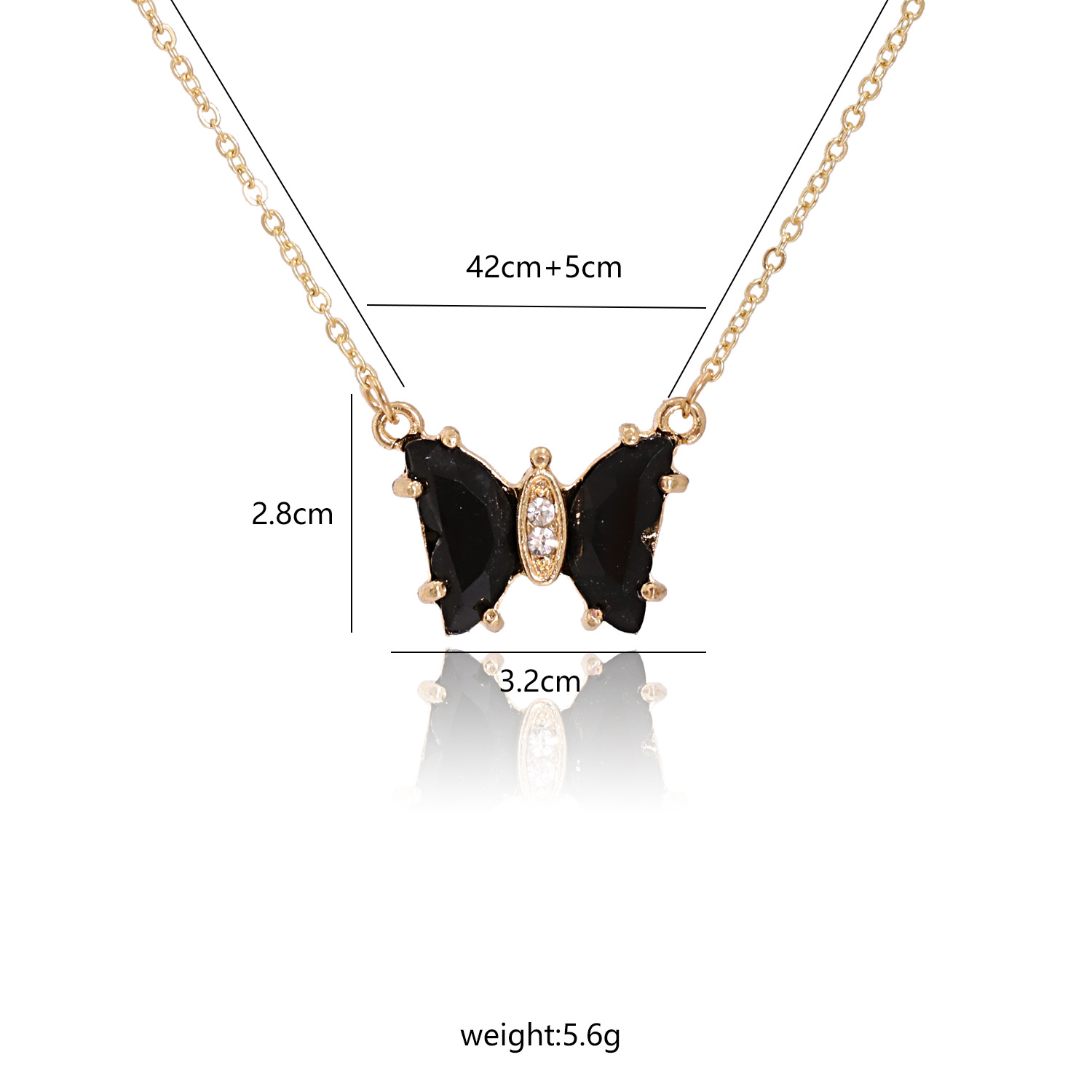 Light Luxury Butterfly Pendant Necklace display picture 23