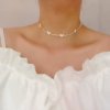 Zirconium, necklace, chain for key bag , french style, fitted