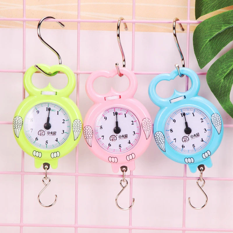 Портативные весы Little Man 3340, портативные весы с крючком для ранцев 10 кг, мини-сова, обучающие весенние весы для маленьких детей