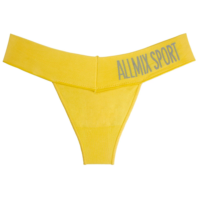 Трусики-тангал ALLMIX SPORT (для женщин) с эластичным поясом, бесшовные спортивные шорты 2–XL
