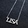 Blackpink combination Lisa Rose Jennie Jisoo letter necklace stainless steel clavicle necklace