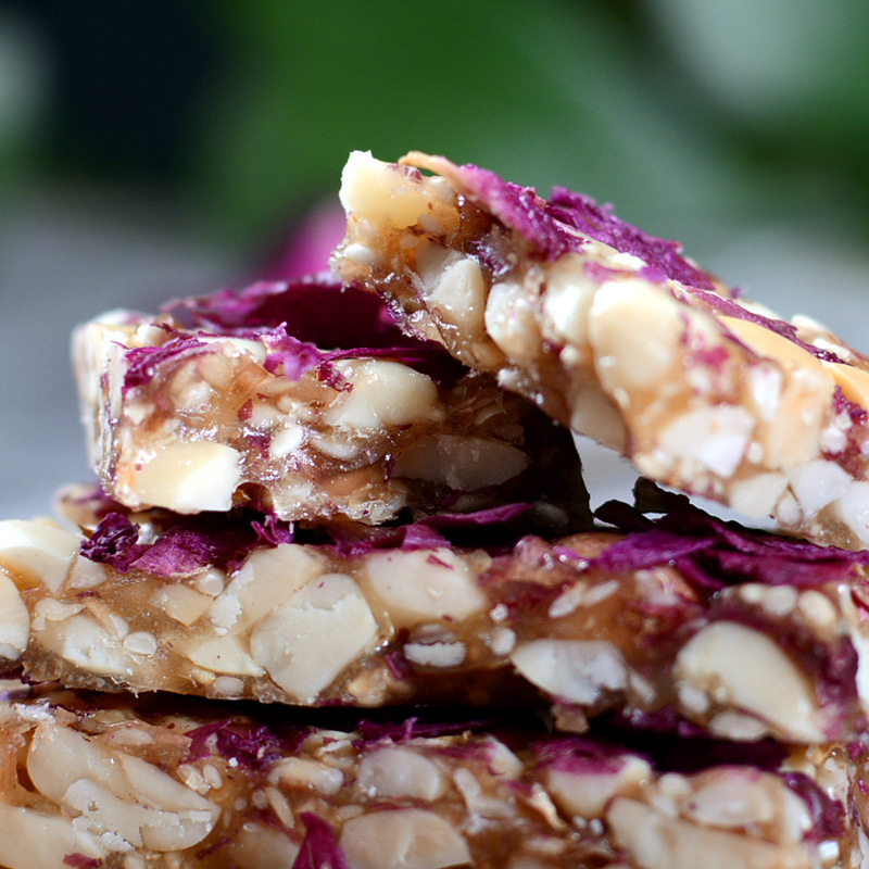 bulk Peanut Crisp Sugar rose Peanut Crisp Yunnan specialty Hand made Peanut Brittle flower snacks Cakes and Pastries OEM