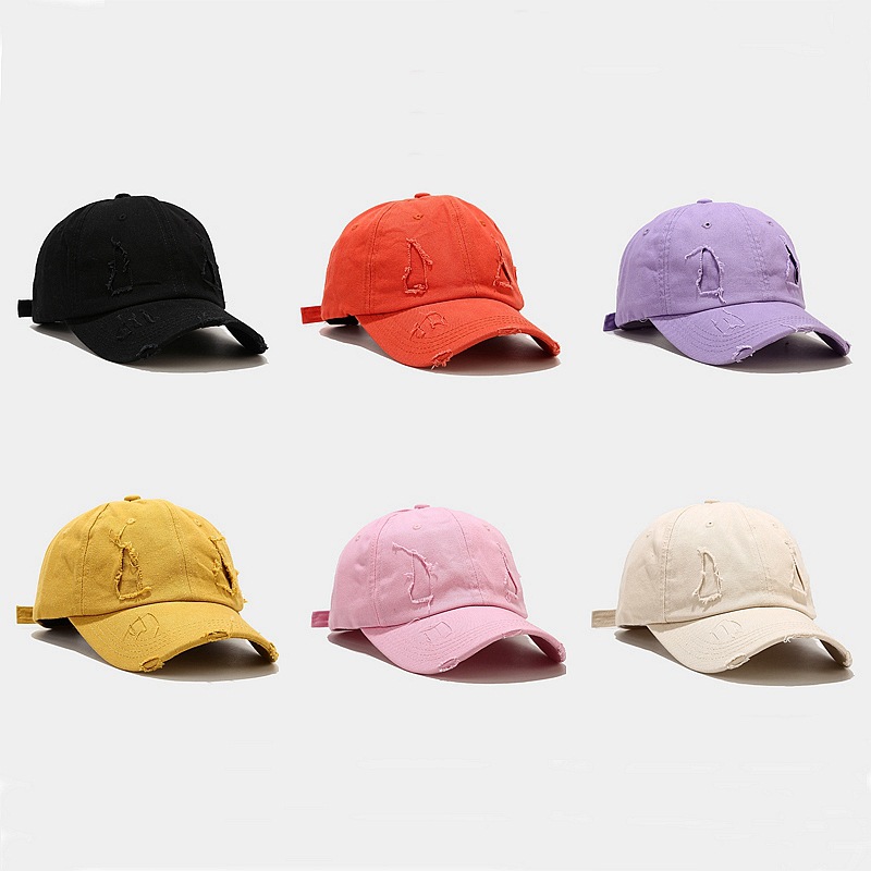 New worn out washed baseball cap men's i...