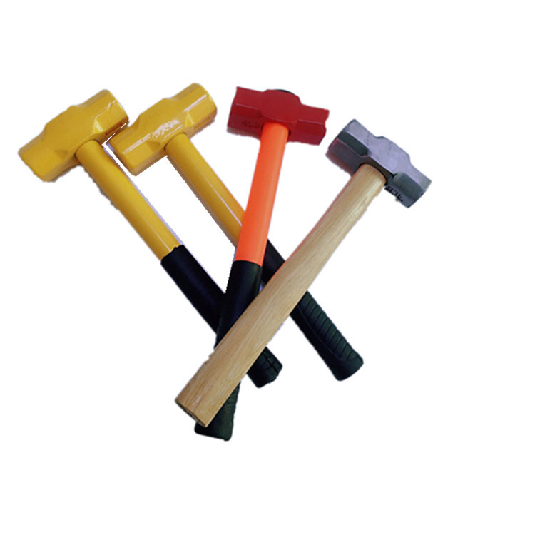 榔头锤子橡皮锤钢管柄防震锤把铁锤铁把锤八磅锤榔头锤子八角锤