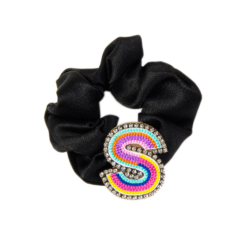 Women's Simple Style Letter Embroidery Rhinestone Hair Tie display picture 3