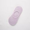 Soings Ms. Summer thin shallow mouth non -slip silicone does not fall off with high heels stealth socks pure color cotton socks