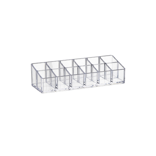24-grid transparent lipstick storage box plastic desktop lipstick rack display rack cosmetics and skin care product storage box