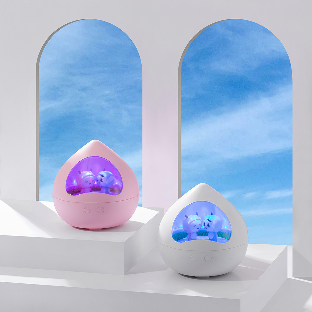 乐乐多新品卧室usb旋转音乐灯 厂家批发礼品送人电池1500毫安便携