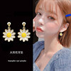 Fresh earrings solar-powered, flowered, simple and elegant design