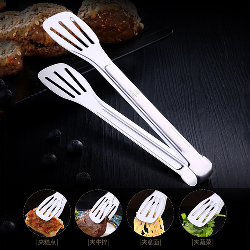 Stainless steel food clip 304 food clip anti-scalding bread meatball steak clip barbecue barbecue clip baking tool