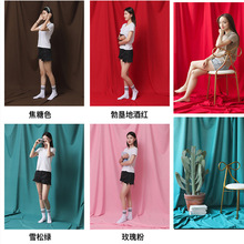 挂布网红直播北欧风影楼灰黑白色纯色照相摄影棚大尺寸拍照背景布