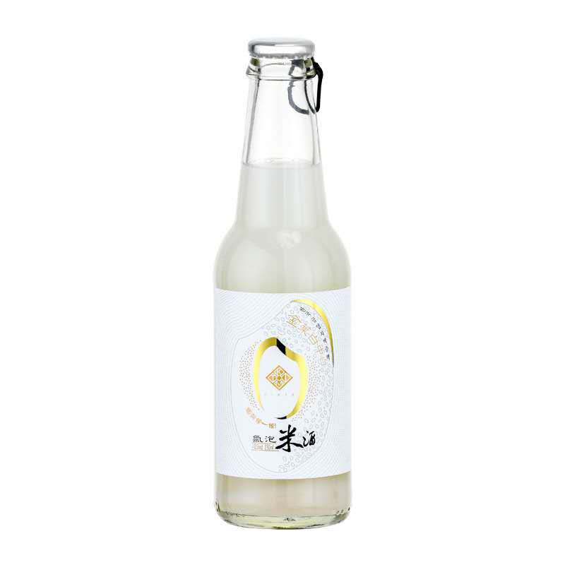 沈姑酿农家自酿醪糟酒酿起泡米酒 气泡米露 玻璃瓶拉环盖230ml|ru