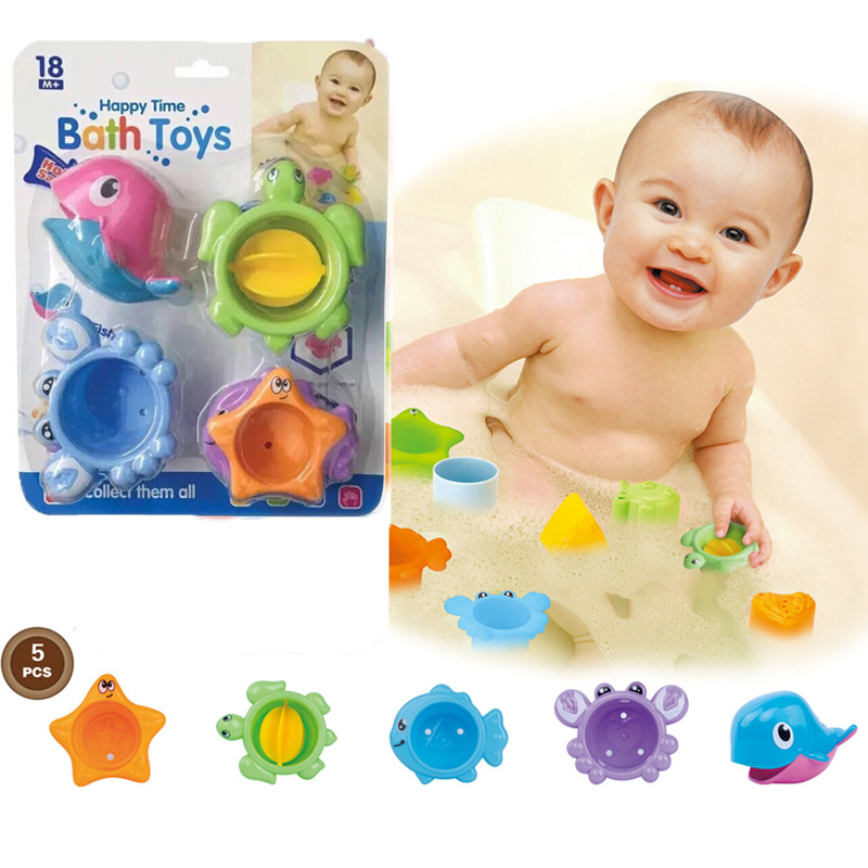 Baño DE LOS NIÑOS Playa juguetes agua océano apilados Taza combinación traje 5 UNID