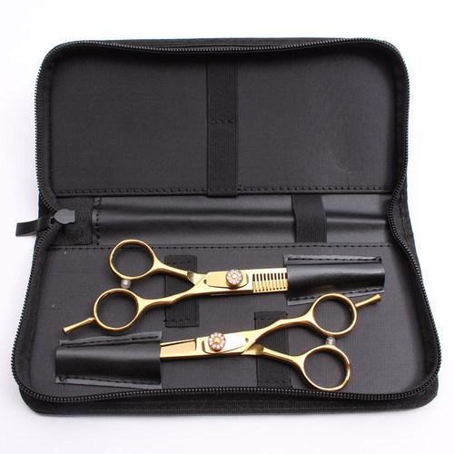 Manufacturer wholesale scissors leather bag barber's special hair scissors scissors leather bag 2-pack hairdressing tool bag