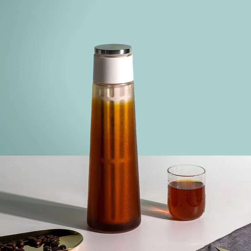 泰摩冰锥冷泡壶600ml冷萃咖啡壶 玻璃冰咖啡冷泡 水果茶壶冷水壶