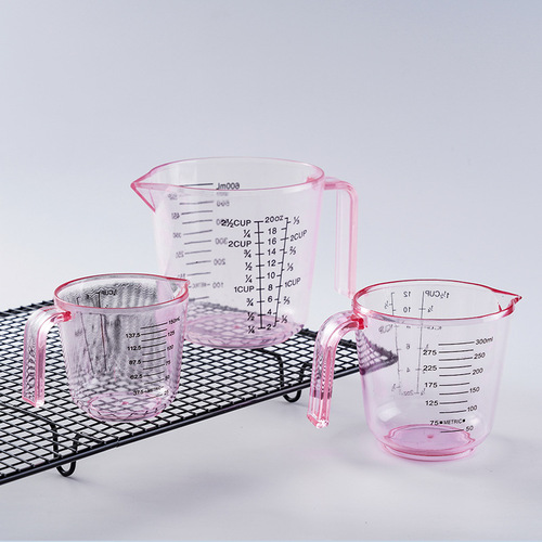 PS烘培工具塑料量杯 带刻度150/300/600/1000ML透明量杯产地货源