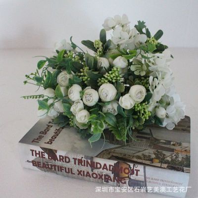 仿真花小花小把花5叉春茶花组合家居客厅装饰田园园艺盆栽花艺